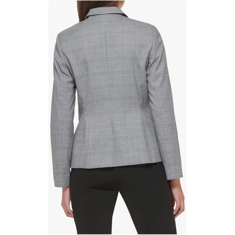 $149 Tommy Hilfiger womens Business Plaid Fitted Single Button Blazer Sz10 - Picture 3 of 8